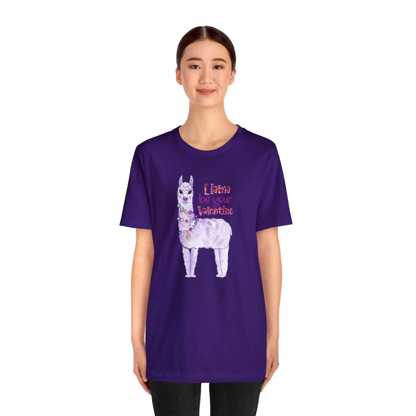 Lama Be Your Valentine Shirt, Bella and Canvas T-shirt