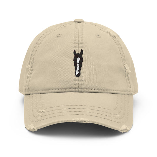 Custom Embroidered Equine Distressed Hat