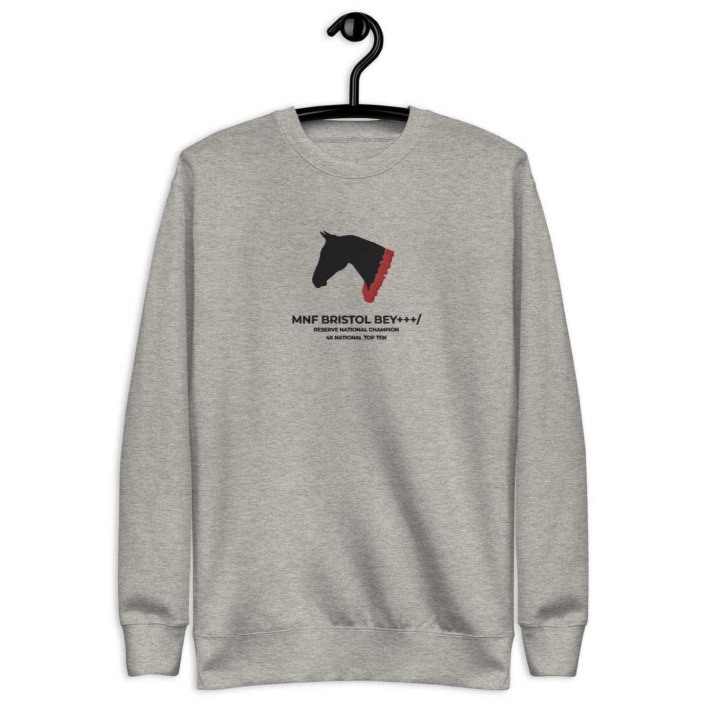 Roses & Ribbons / Large Center Embroidered Custom Horse Sweatshirt