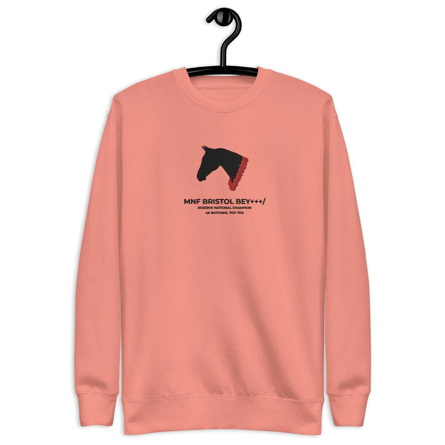 Roses & Ribbons / Large Center Embroidered Custom Horse Sweatshirt