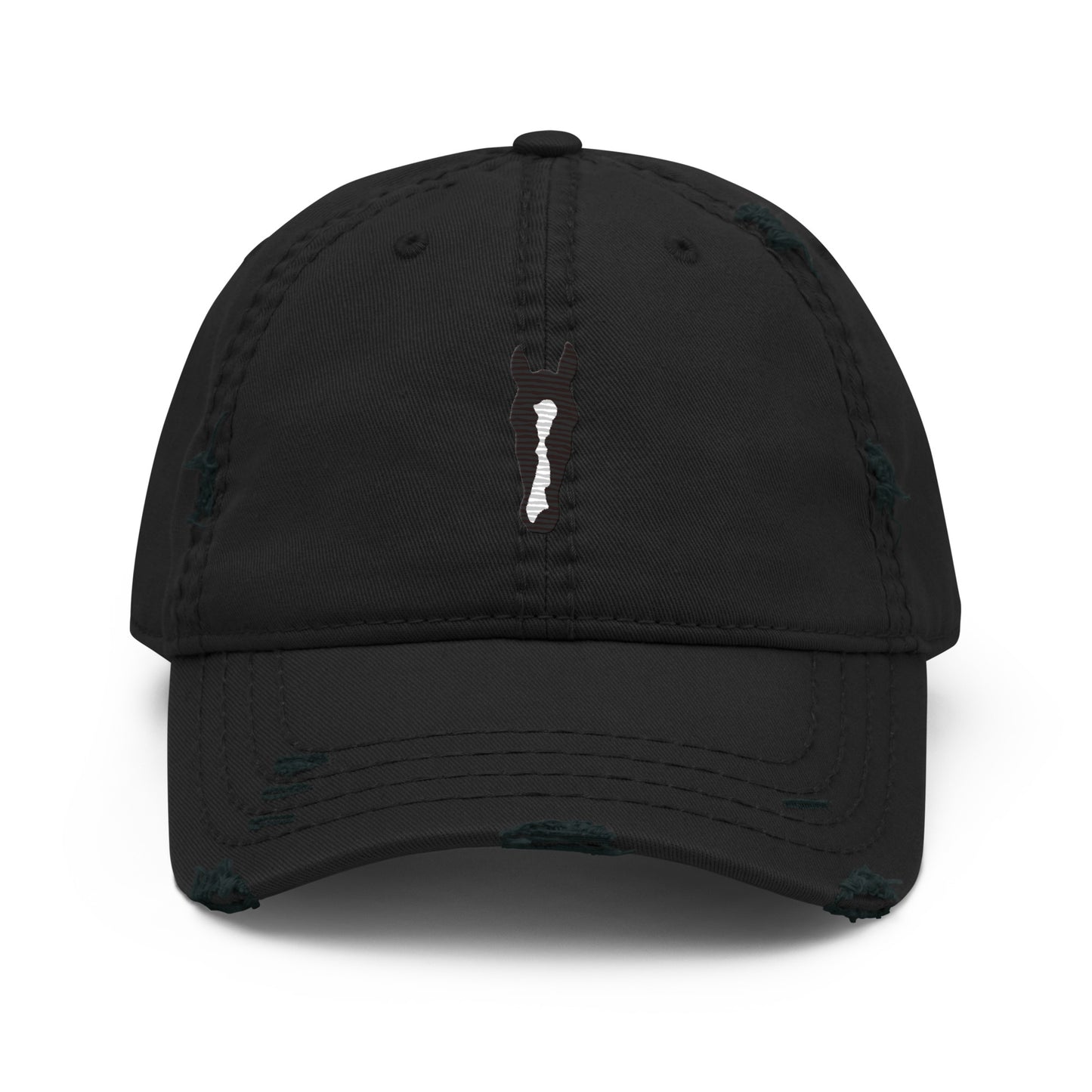Custom Embroidered Equine Distressed Hat