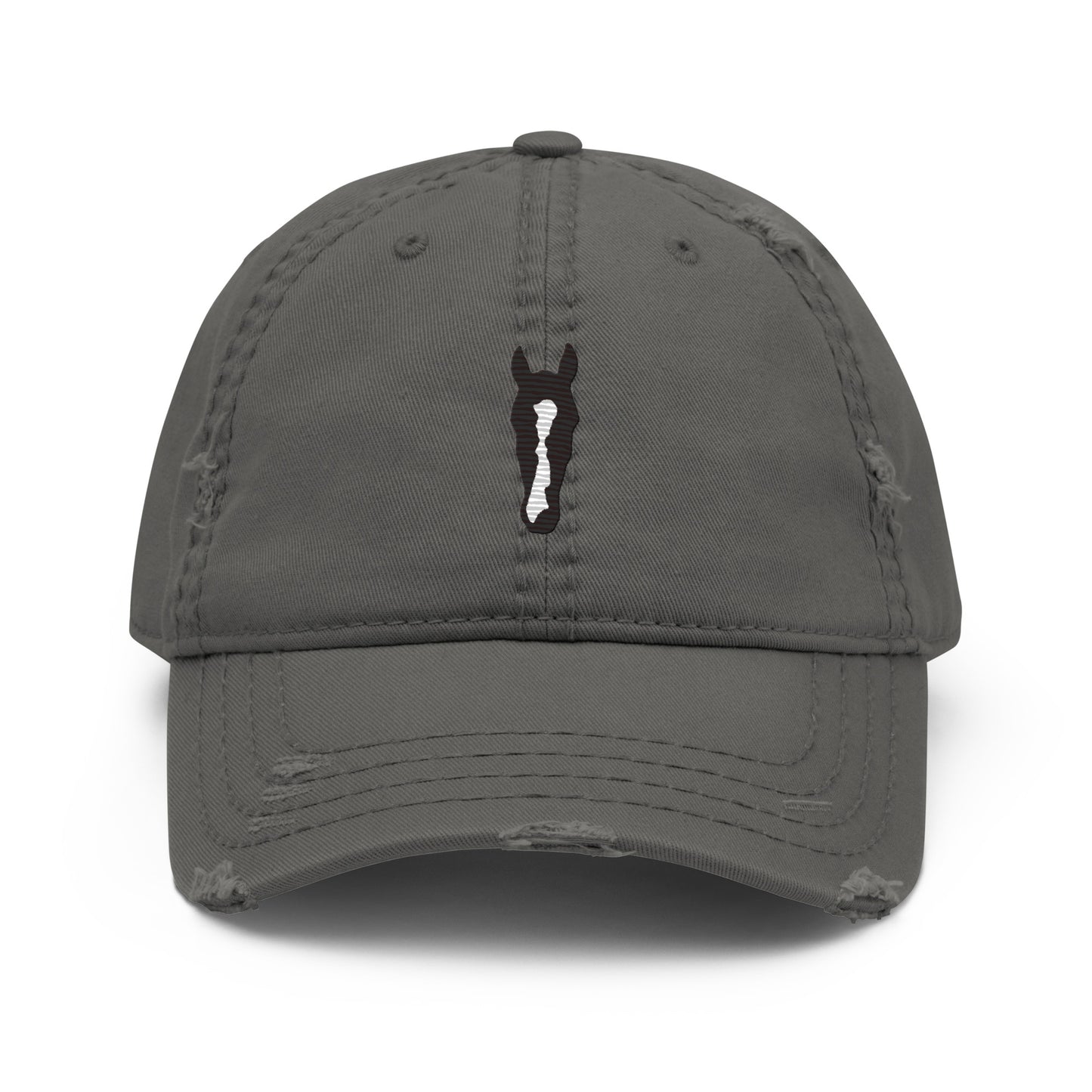 Custom Embroidered Equine Distressed Hat